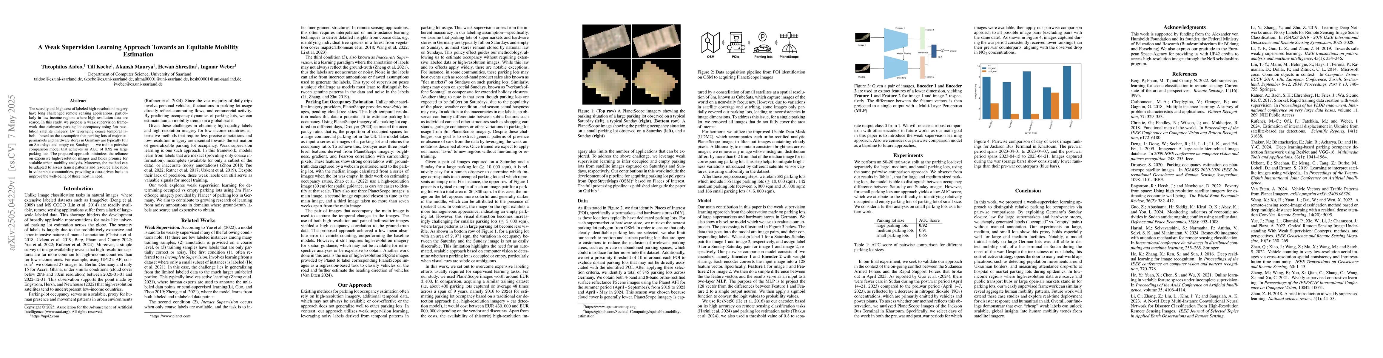 Thumbnail for A Weak Supervision Learning Approach Towards an Equitable Parking Lot
  Occupancy Estimation