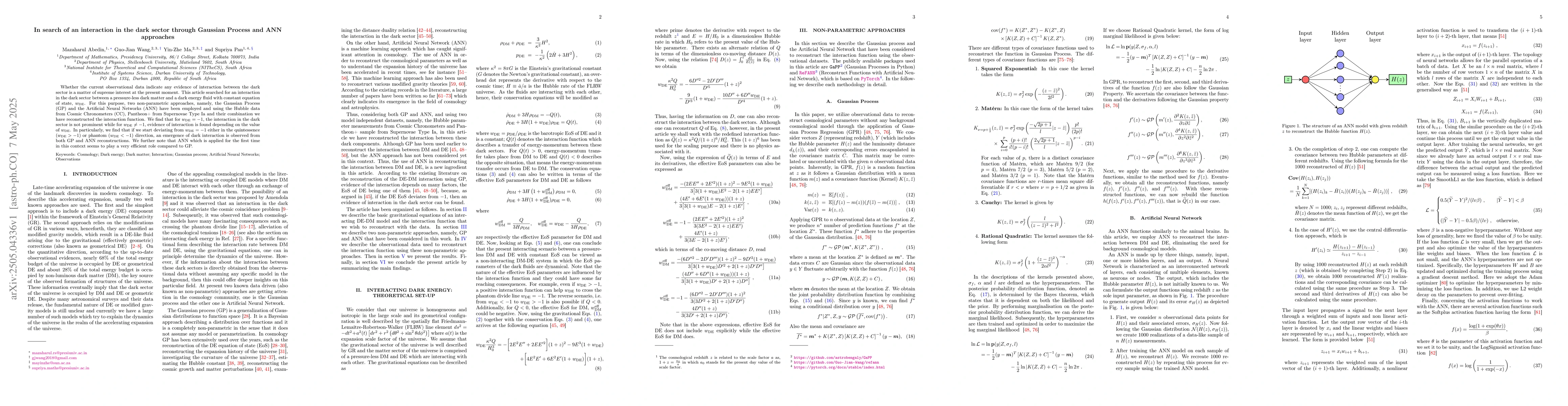 Thumbnail for In search of an interaction in the dark sector through Gaussian Process
  and ANN approaches