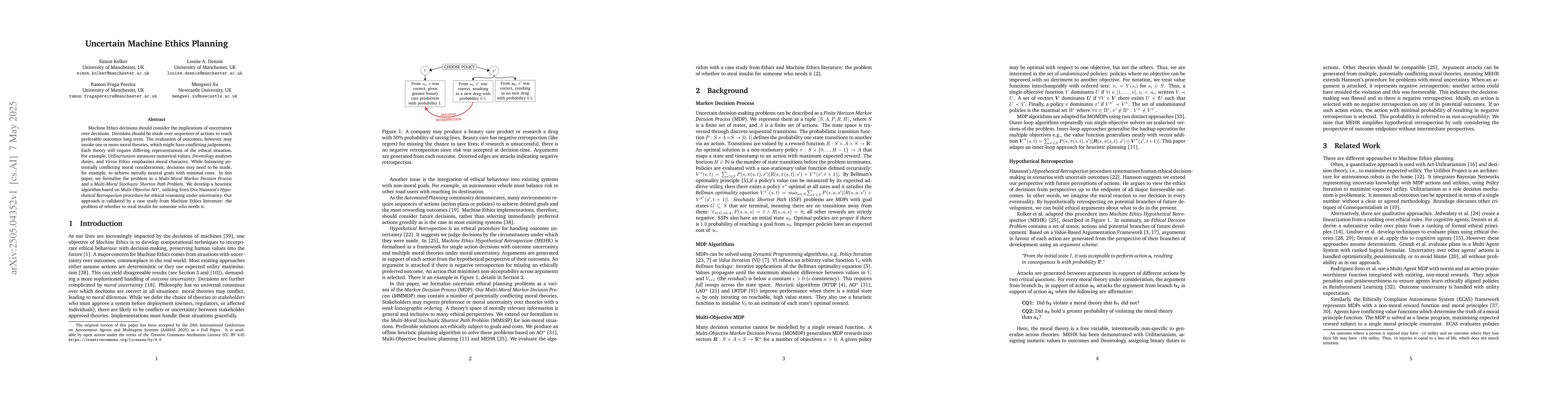 Thumbnail for Uncertain Machine Ethics Planning