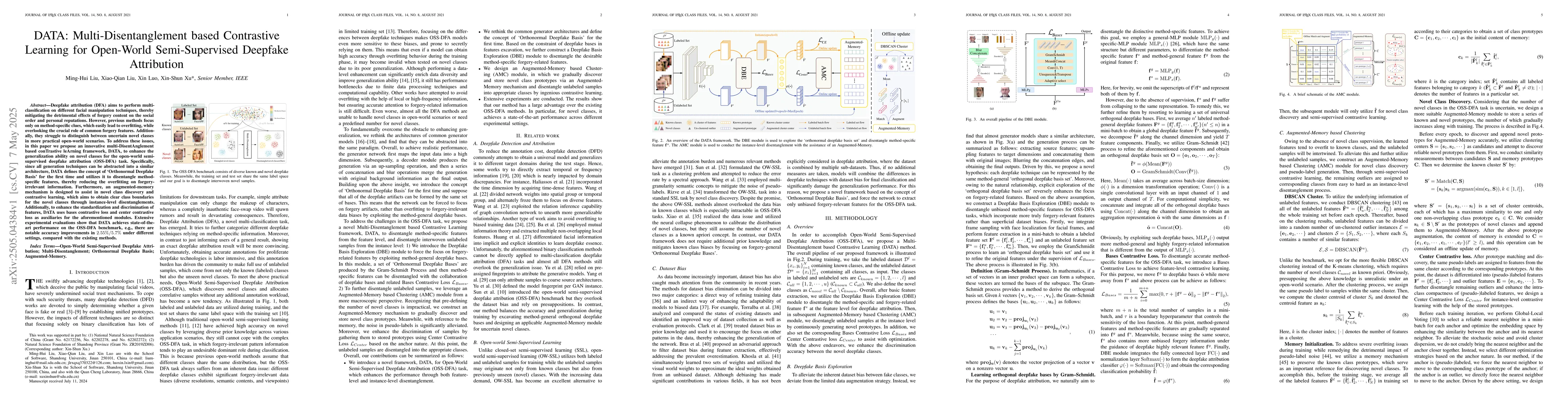 Thumbnail for DATA: Multi-Disentanglement based Contrastive Learning for Open-World
  Semi-Supervised Deepfake Attribution