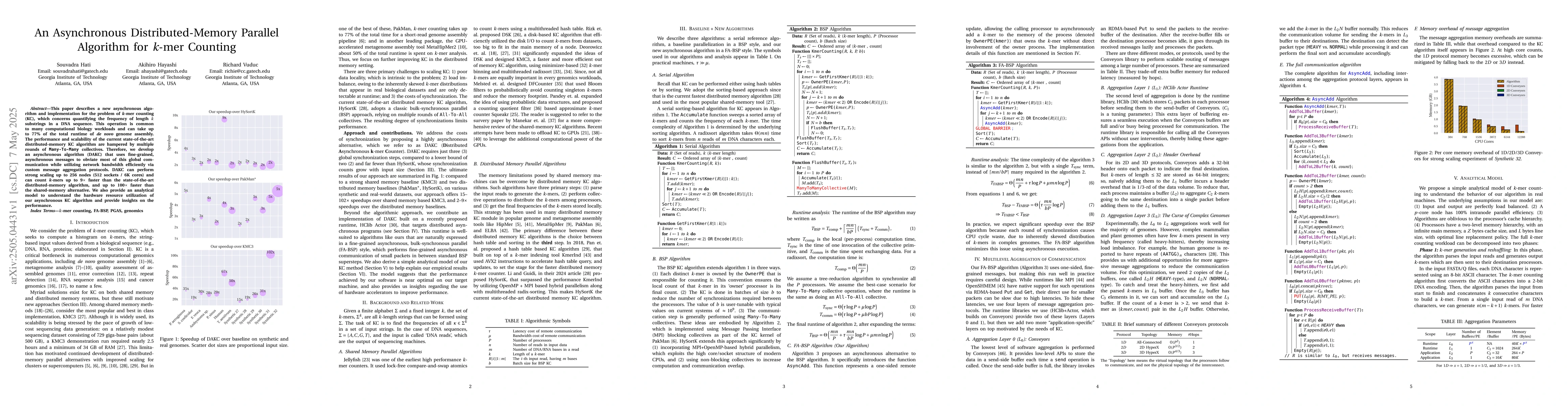 Thumbnail for An Asynchronous Distributed-Memory Parallel Algorithm for k-mer Counting