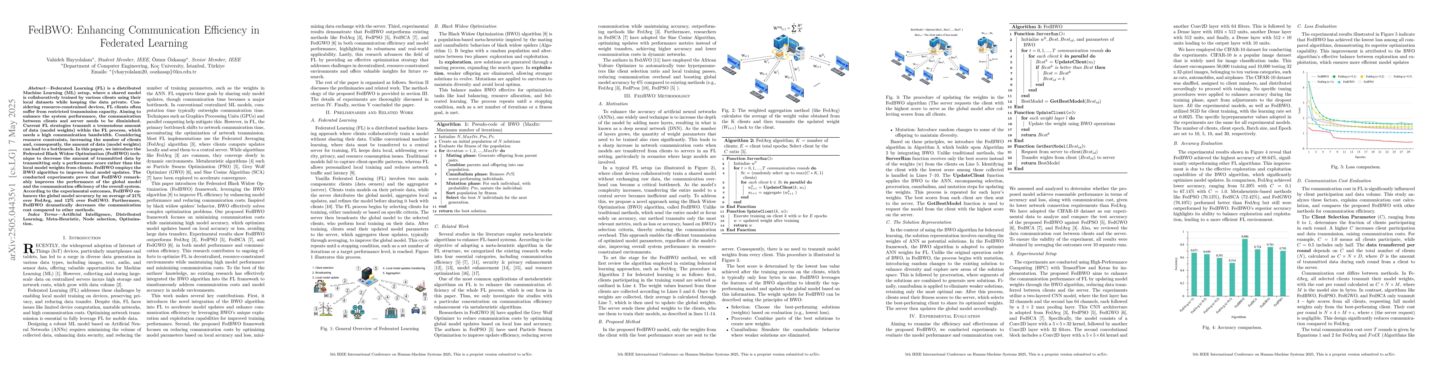 Thumbnail for FedBWO: Enhancing Communication Efficiency in Federated Learning