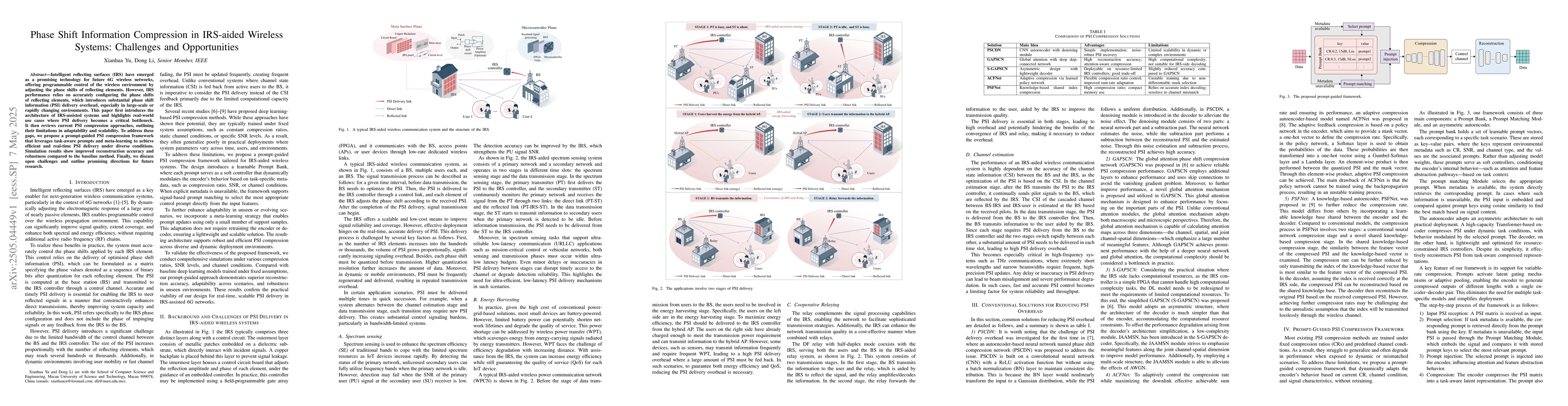 Thumbnail for Phase Shift Information Compression in IRS-aided Wireless Systems:
  Challenges and Opportunities