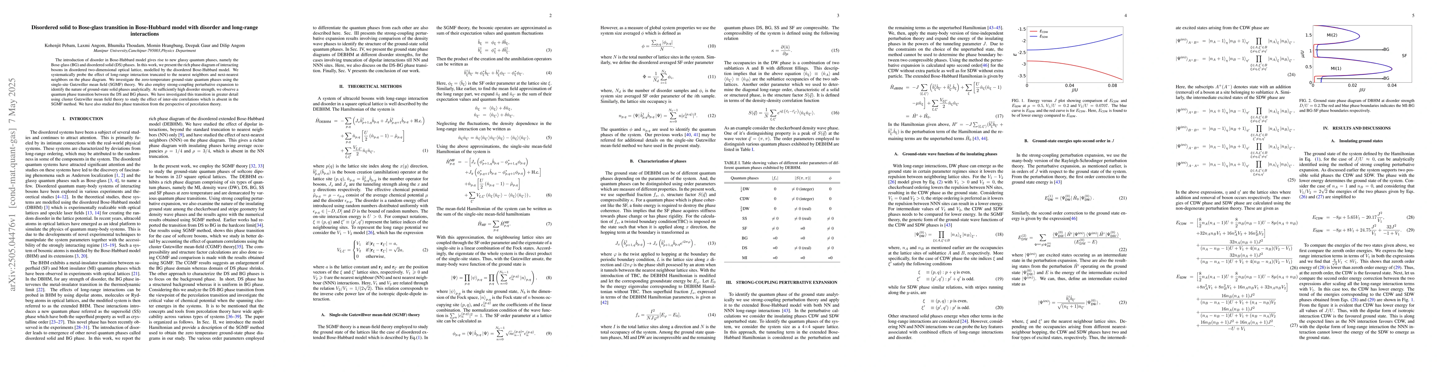 Thumbnail for Disordered solid to Bose-glass transition in Bose-Hubbard model with
  disorder and long-range interactions