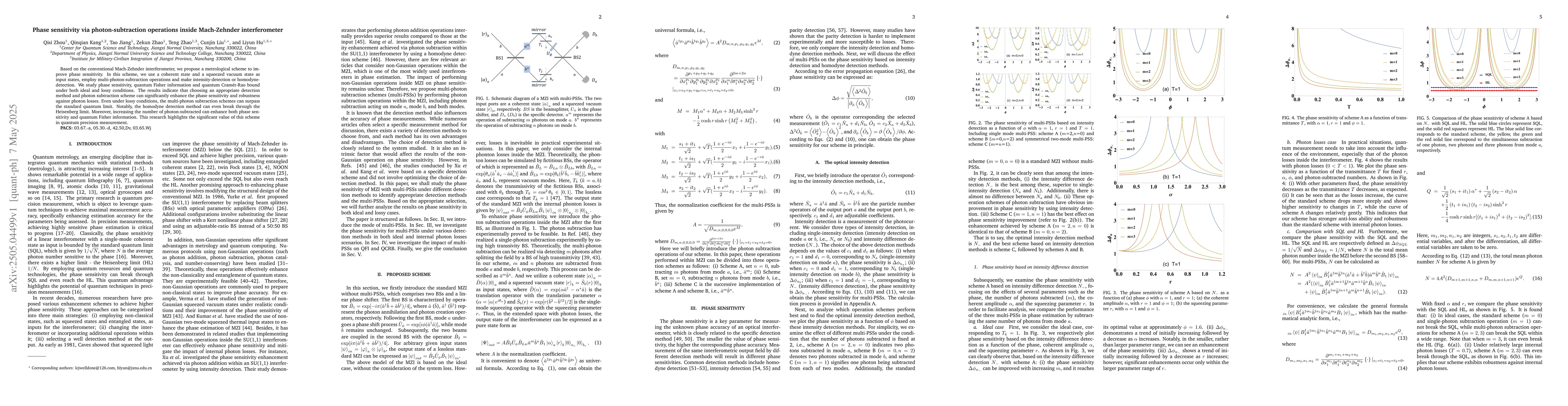 Thumbnail for Phase sensitivity via photon-subtraction operations inside Mach-Zehnder
  interferometer