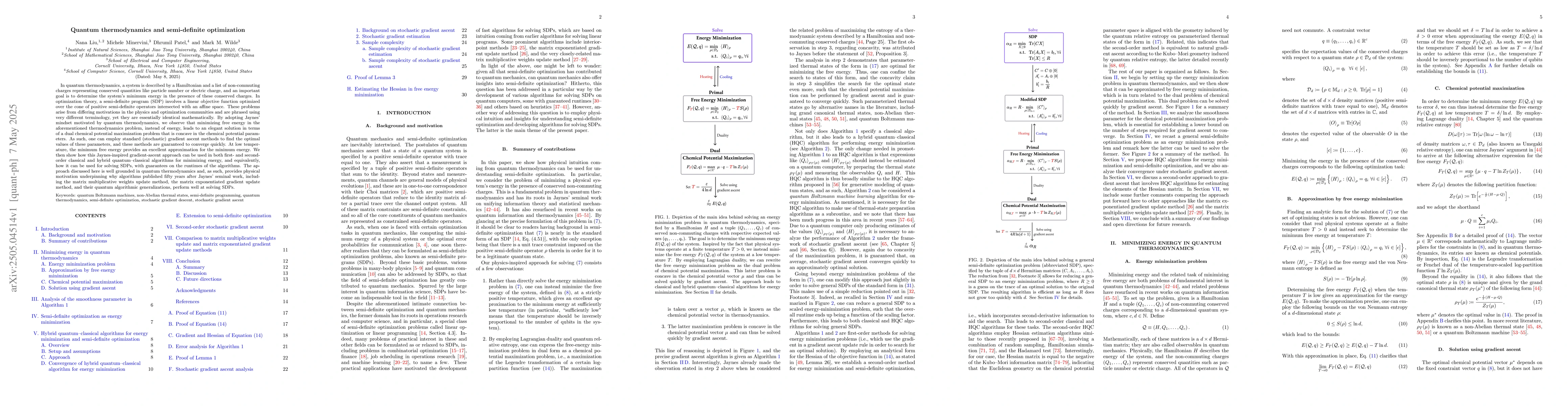 Thumbnail for Quantum thermodynamics and semi-definite optimization