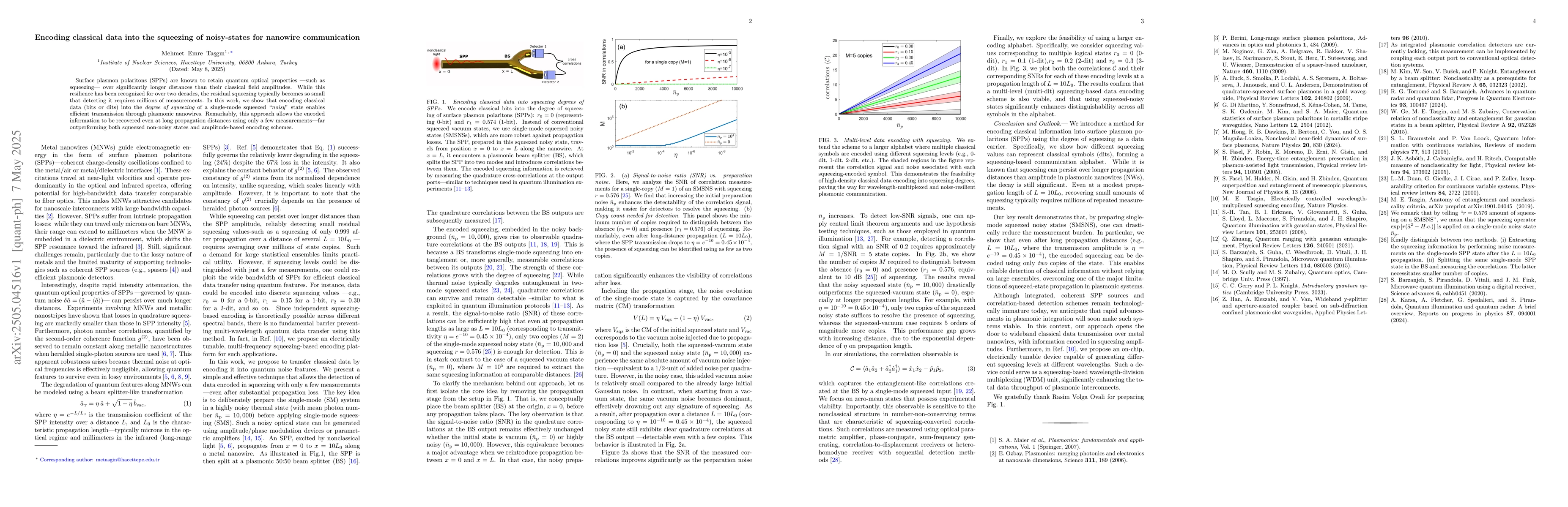 Thumbnail for Encoding classical data into the squeezing of noisy-states for nanowire
  communication