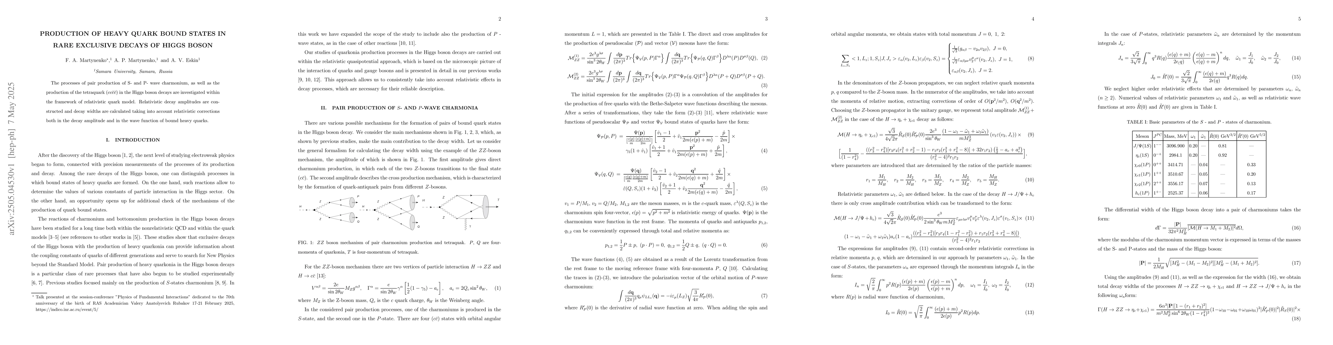 Thumbnail for Production of heavy quark bound states in rare exclusive decays of higgs
  boson