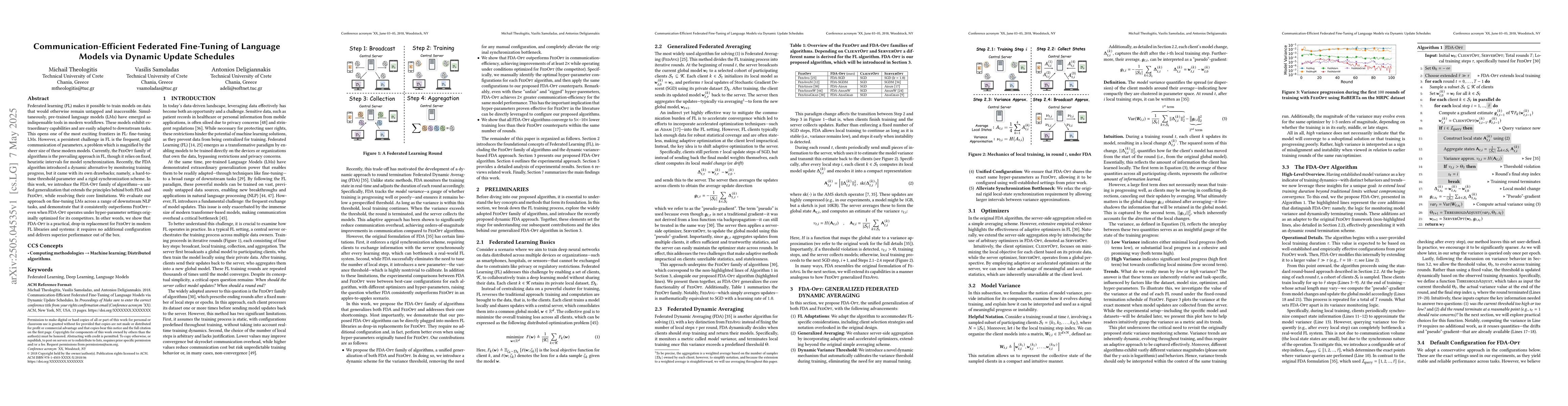 Thumbnail for Communication-Efficient Federated Fine-Tuning of Language Models via
  Dynamic Update Schedules
