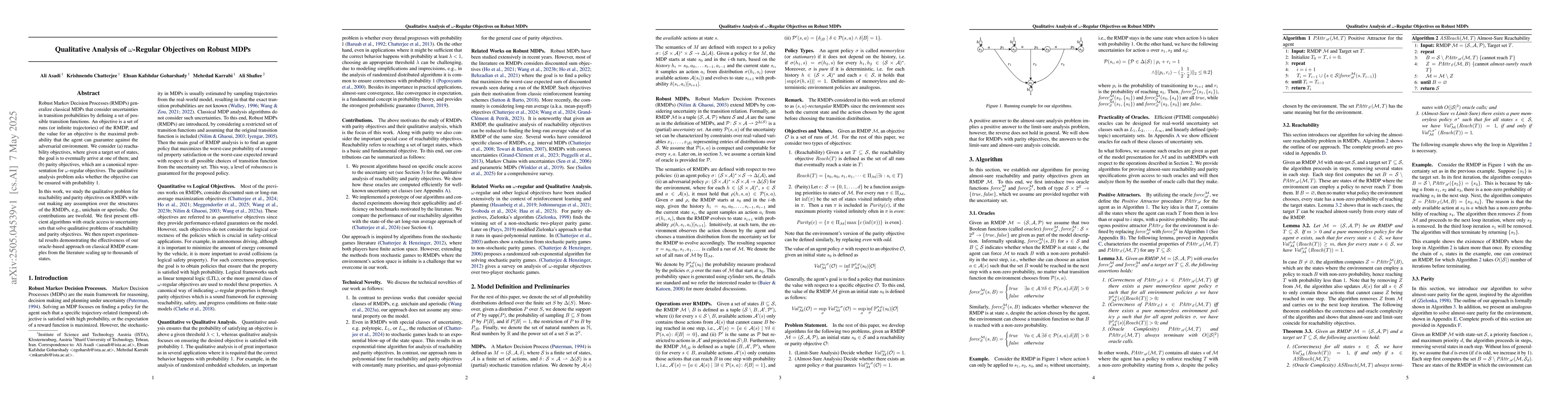 Thumbnail for Qualitative Analysis of $ω$-Regular Objectives on Robust MDPs