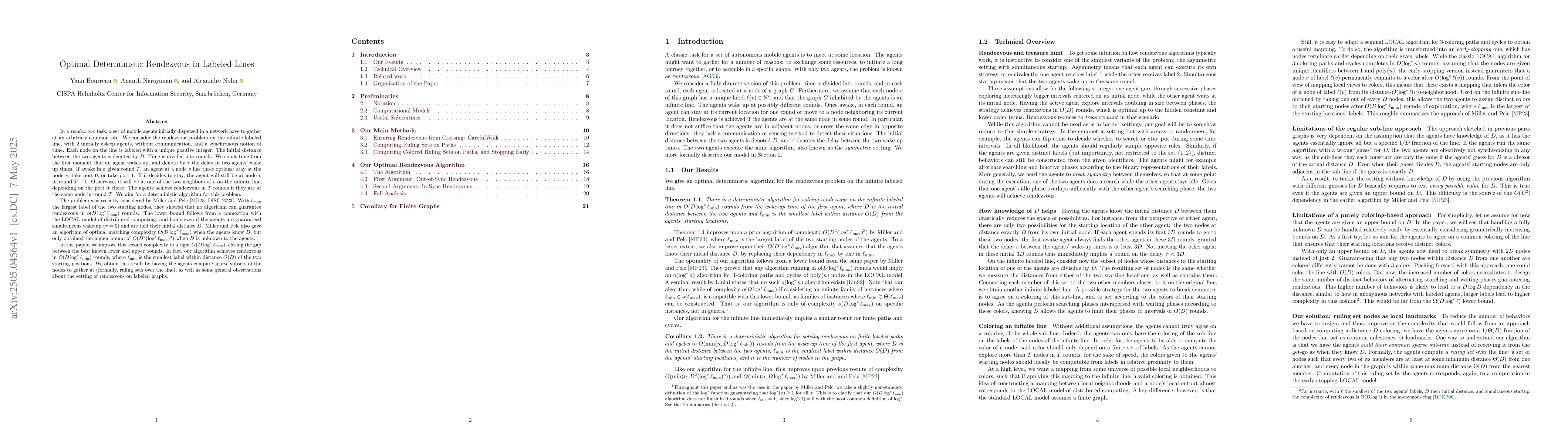 Thumbnail for Optimal Deterministic Rendezvous in Labeled Lines