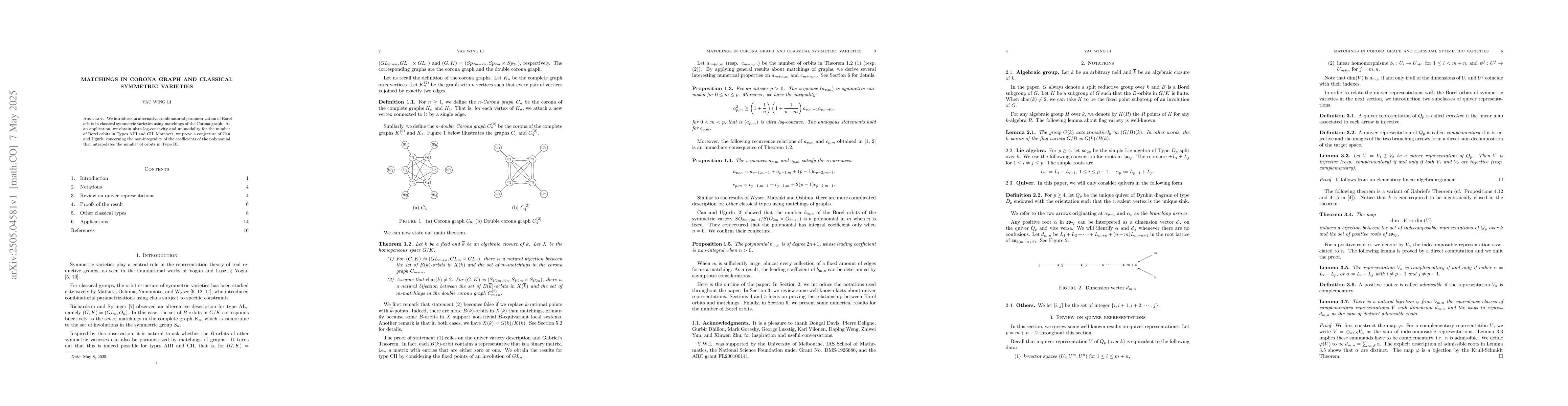 Thumbnail for Matchings in Corona graph and classical symmetric varieties