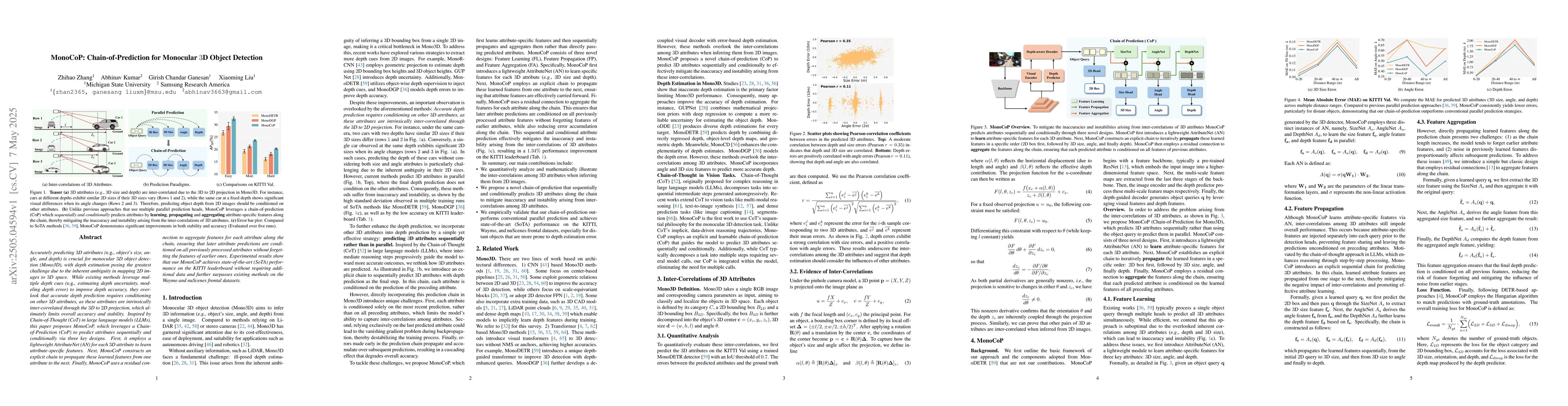 Thumbnail for MonoCoP: Chain-of-Prediction for Monocular 3D Object Detection
