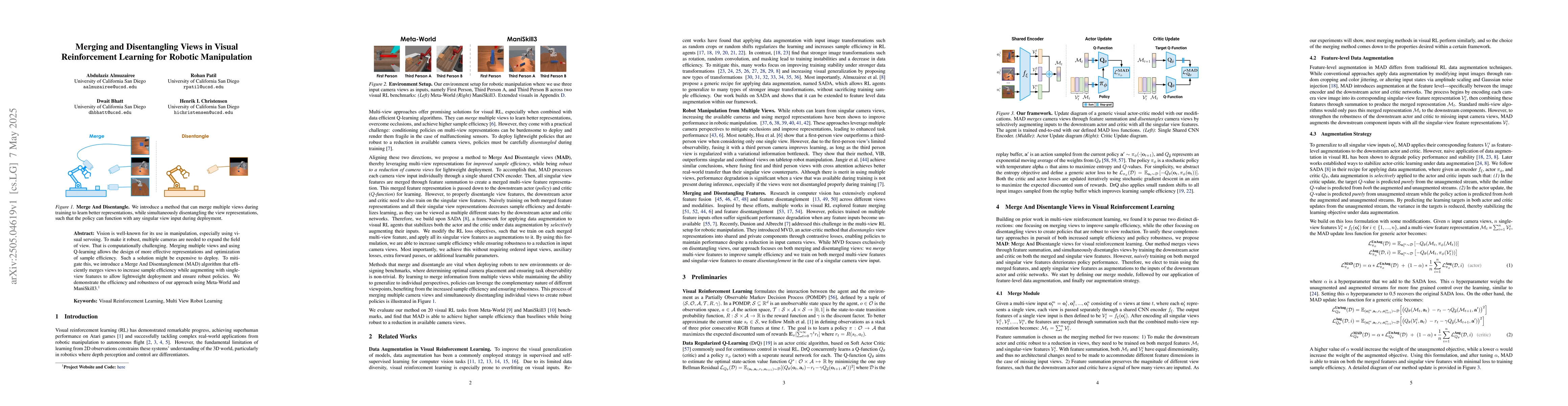 Thumbnail for Merging and Disentangling Views in Visual Reinforcement Learning for
  Robotic Manipulation