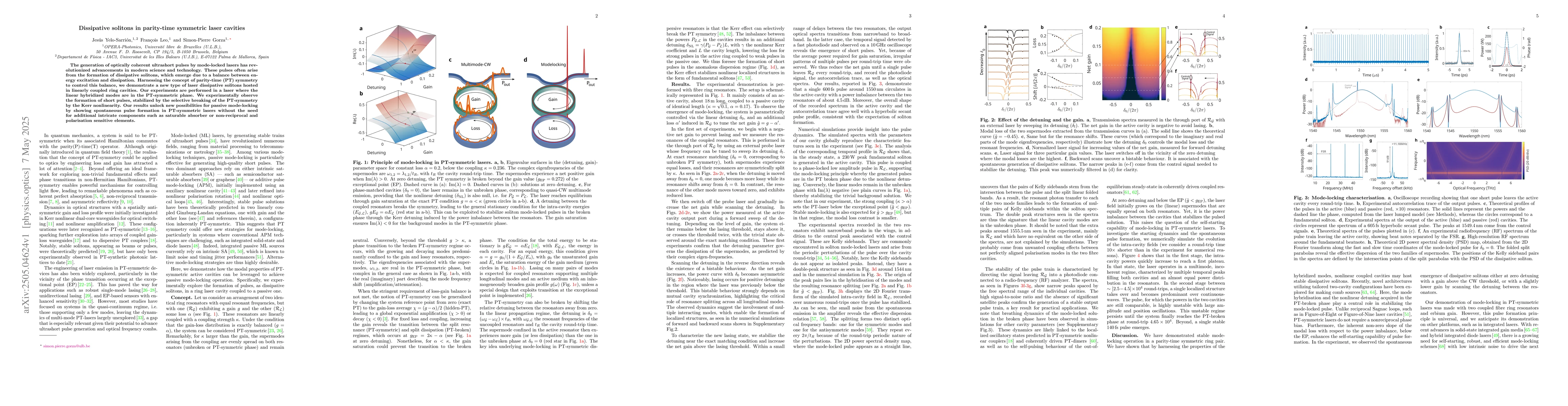 Thumbnail for Dissipative solitons in parity-time symmetric laser cavities