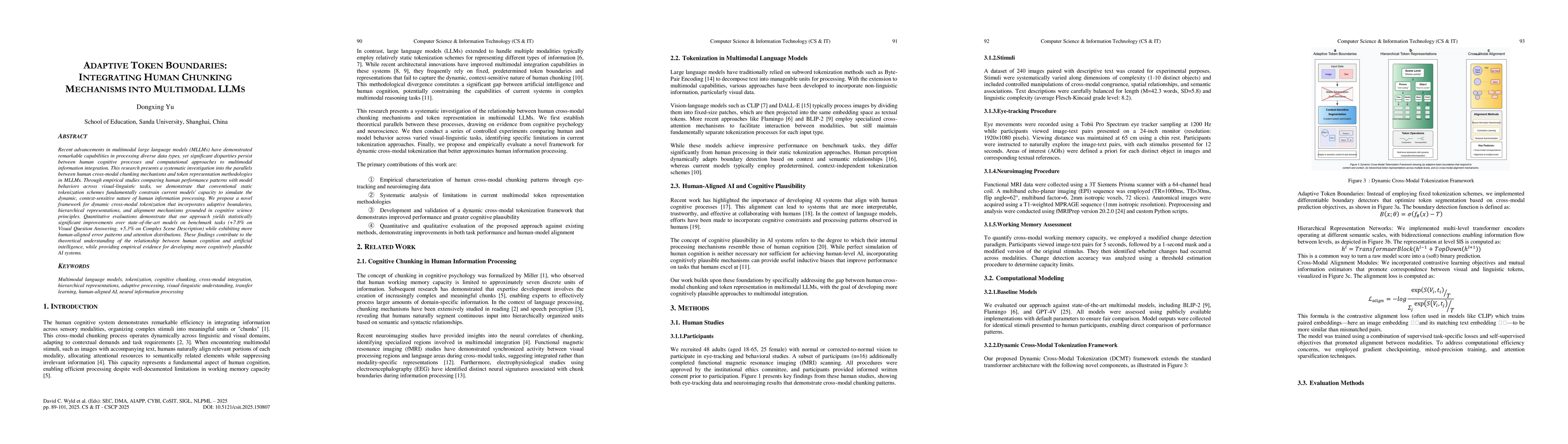 Thumbnail for Adaptive Token Boundaries: Integrating Human Chunking Mechanisms into
  Multimodal LLMs