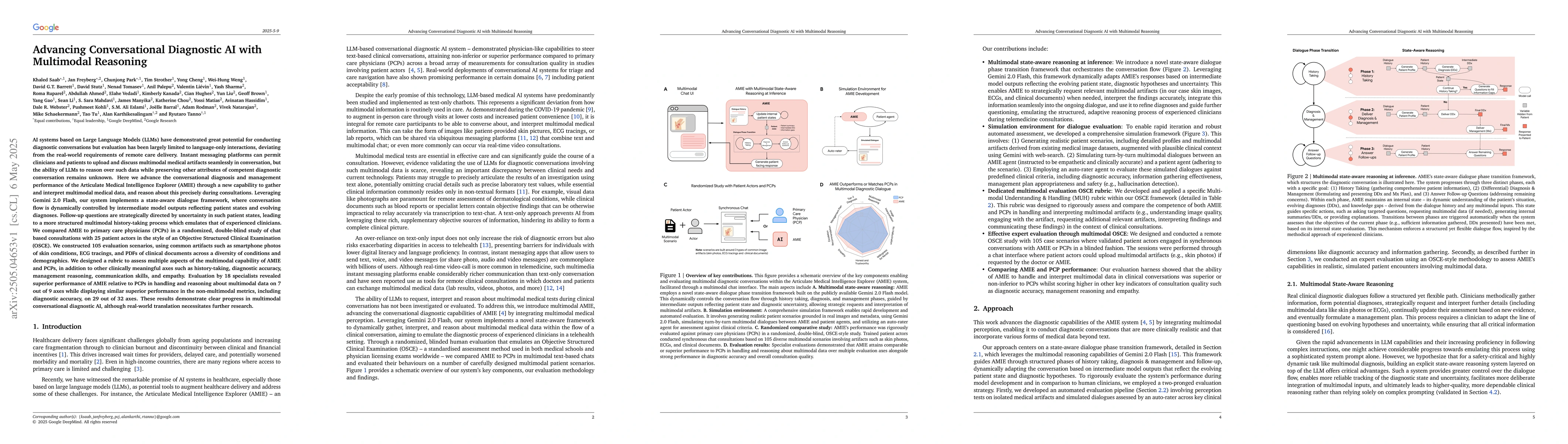 Thumbnail for Advancing Conversational Diagnostic AI with Multimodal Reasoning