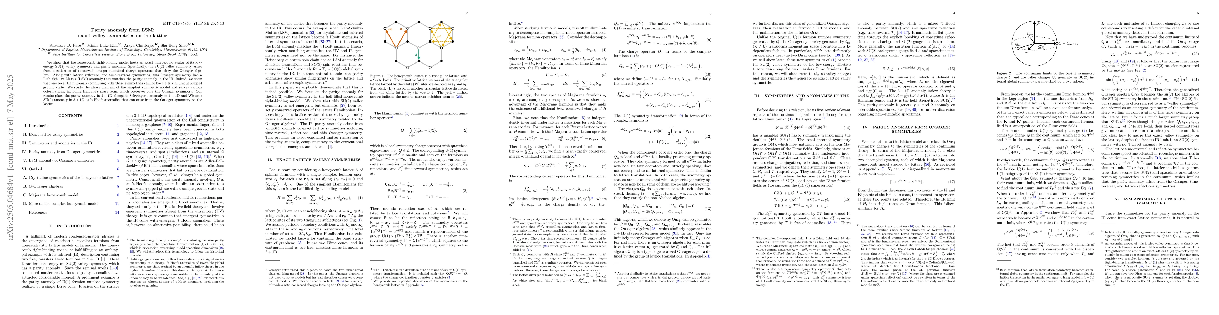 Thumbnail for Parity anomaly from LSM: exact valley symmetries on the lattice