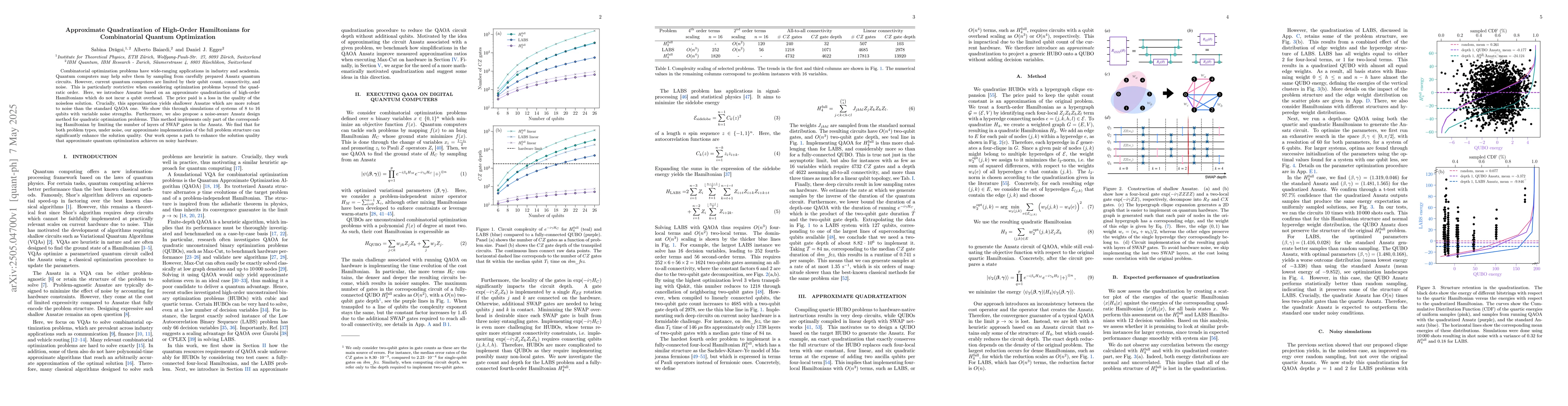 Thumbnail for Approximate Quadratization of High-Order Hamiltonians for Combinatorial
  Quantum Optimization