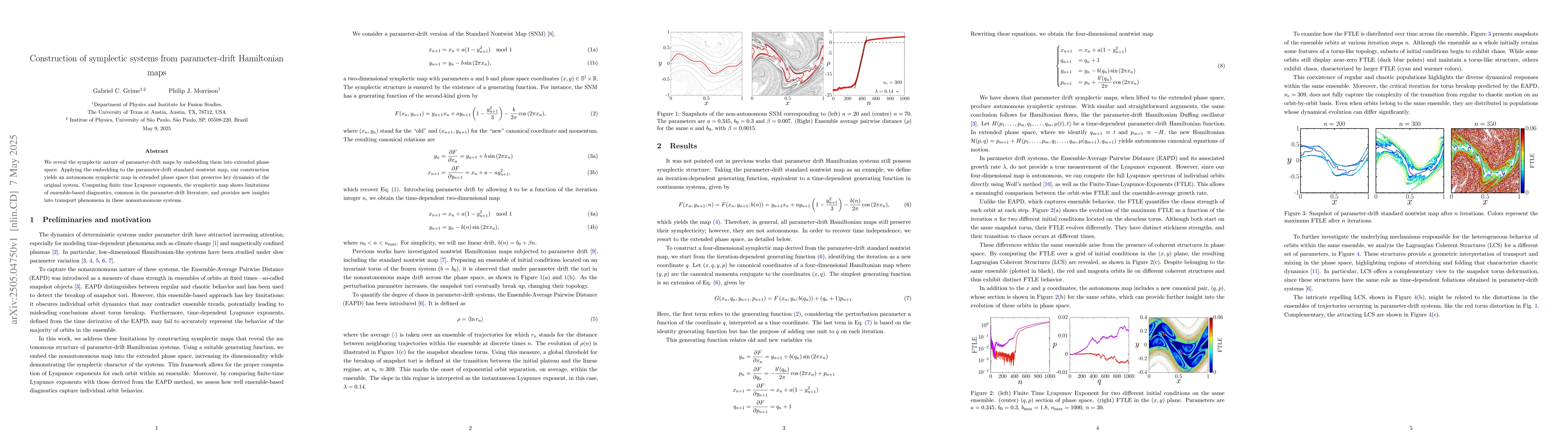 Thumbnail for Construction of symplectic systems from parameter-drift Hamiltonian maps