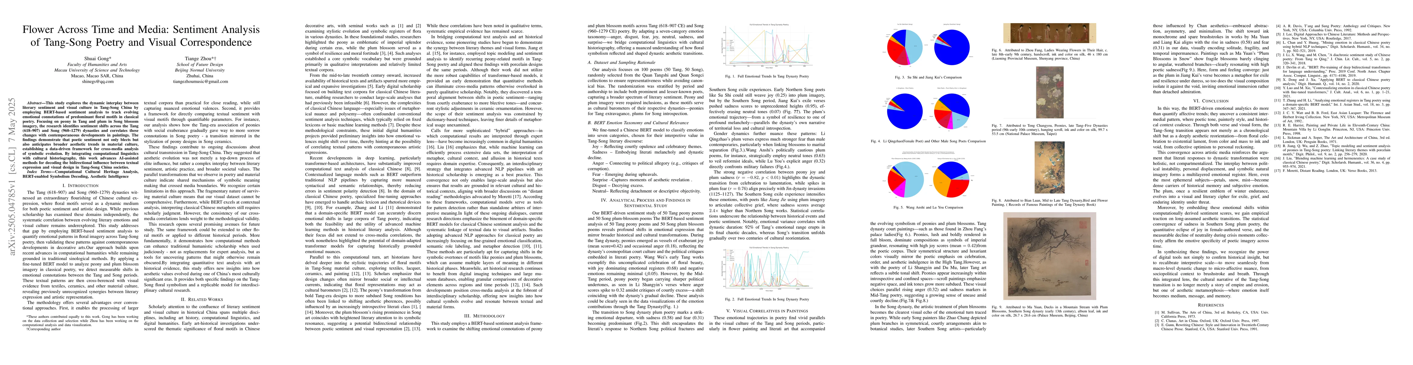 Thumbnail for Flower Across Time and Media: Sentiment Analysis of Tang Song Poetry and
  Visual Correspondence