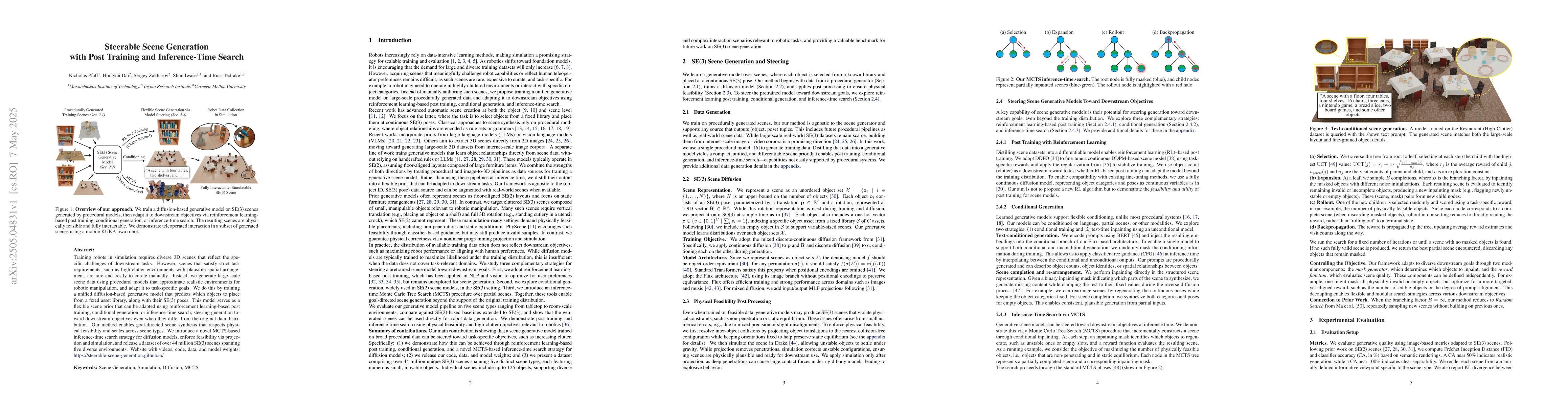 Thumbnail for Steerable Scene Generation with Post Training and Inference-Time Search