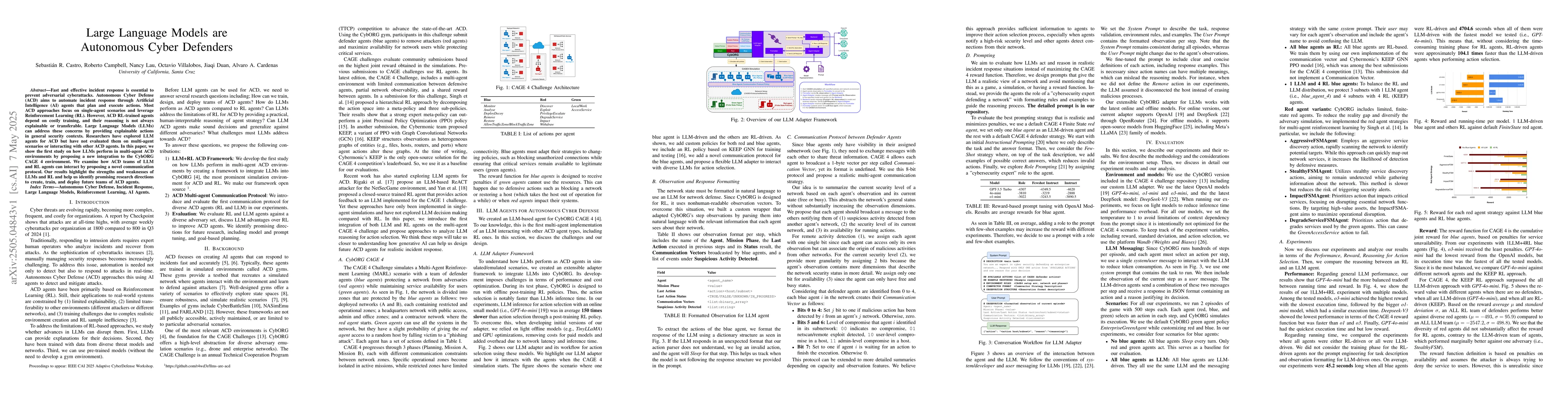 Thumbnail for Large Language Models are Autonomous Cyber Defenders