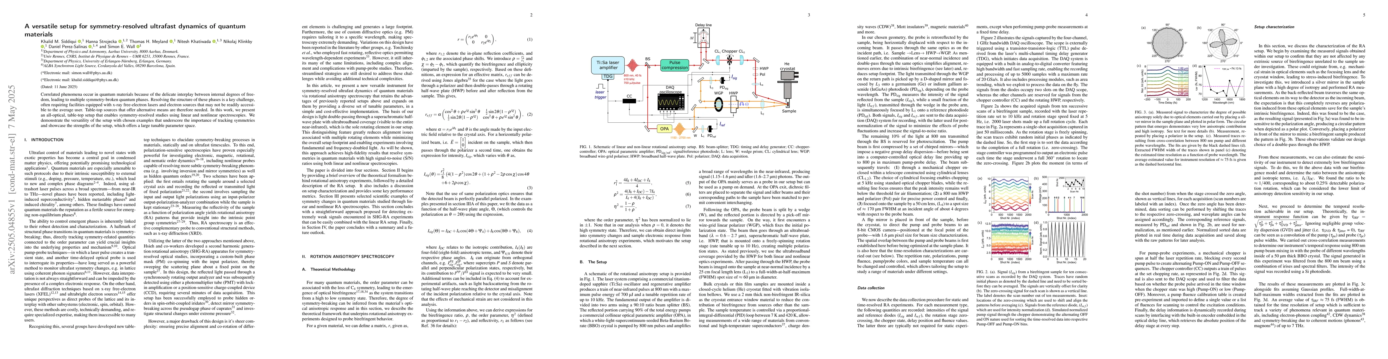 Thumbnail for A versatile setup for symmetry-resolved ultrafast dynamics of quantum
  materials