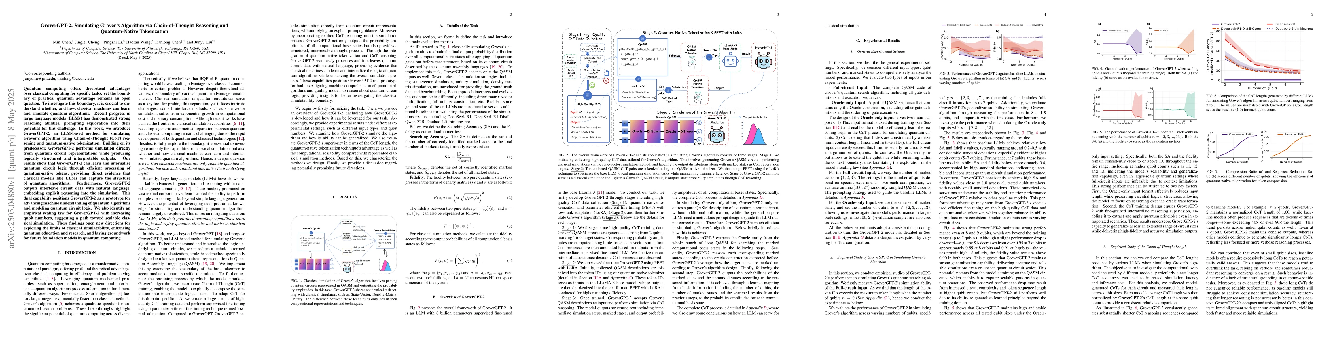Thumbnail for GroverGPT-2: Simulating Grover's Algorithm via Chain-of-Thought
  Reasoning and Quantum-Native Tokenization