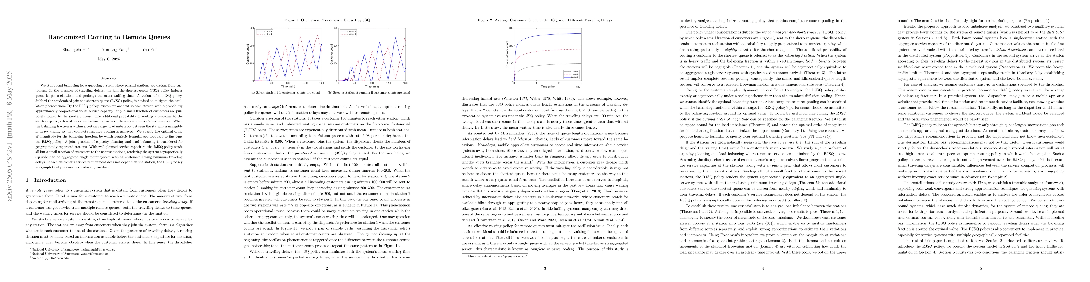 Thumbnail for Randomized Routing to Remote Queues