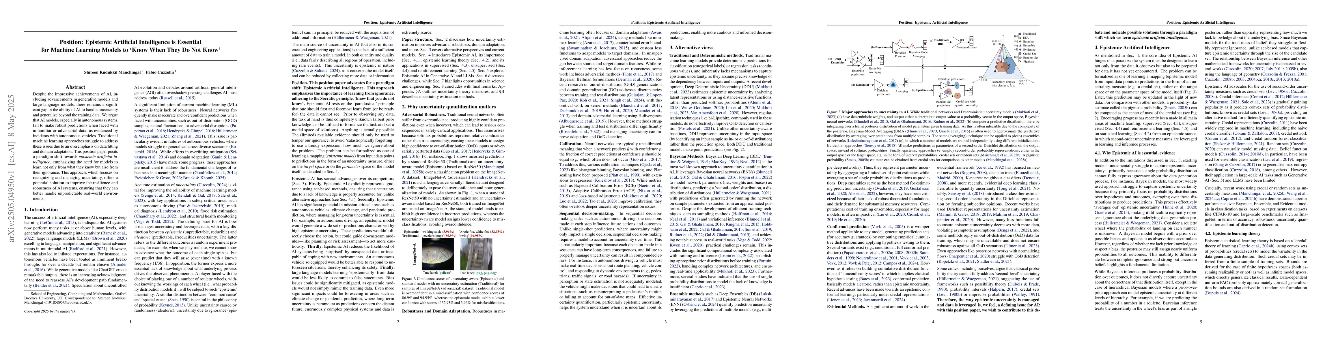 Thumbnail for Position: Epistemic Artificial Intelligence is Essential for Machine
  Learning Models to Know When They Do Not Know