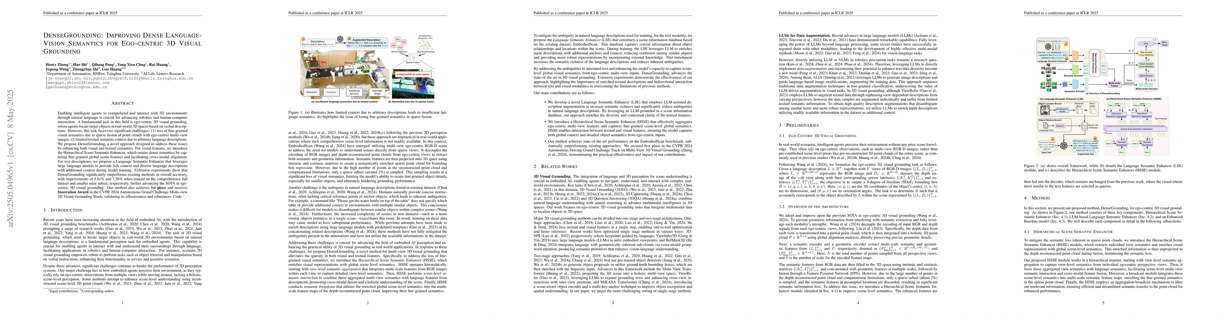 Thumbnail for DenseGrounding: Improving Dense Language-Vision Semantics for
  Ego-Centric 3D Visual Grounding