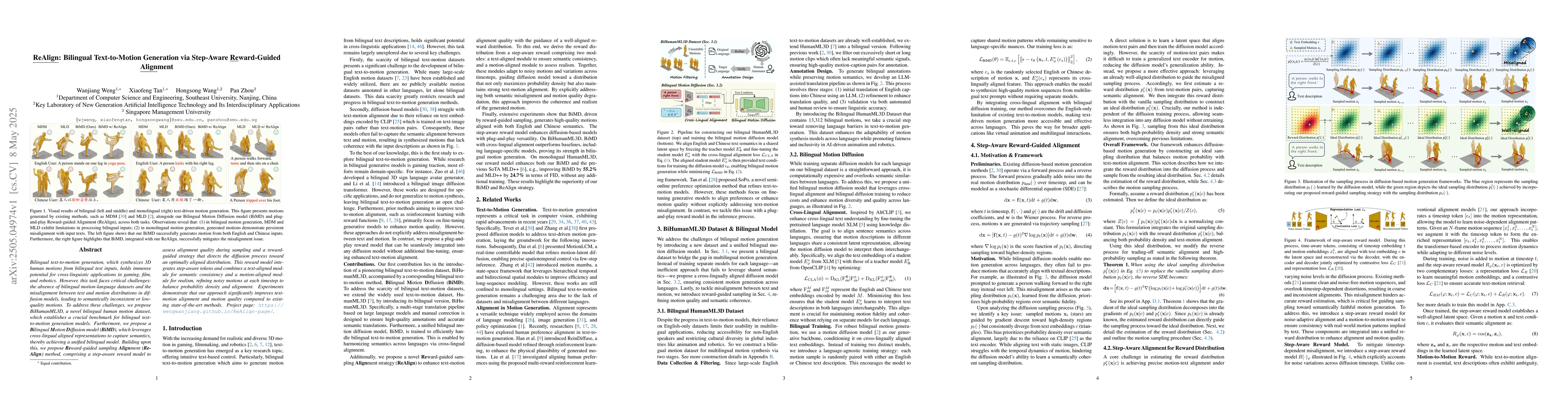 Thumbnail for ReAlign: Bilingual Text-to-Motion Generation via Step-Aware
  Reward-Guided Alignment