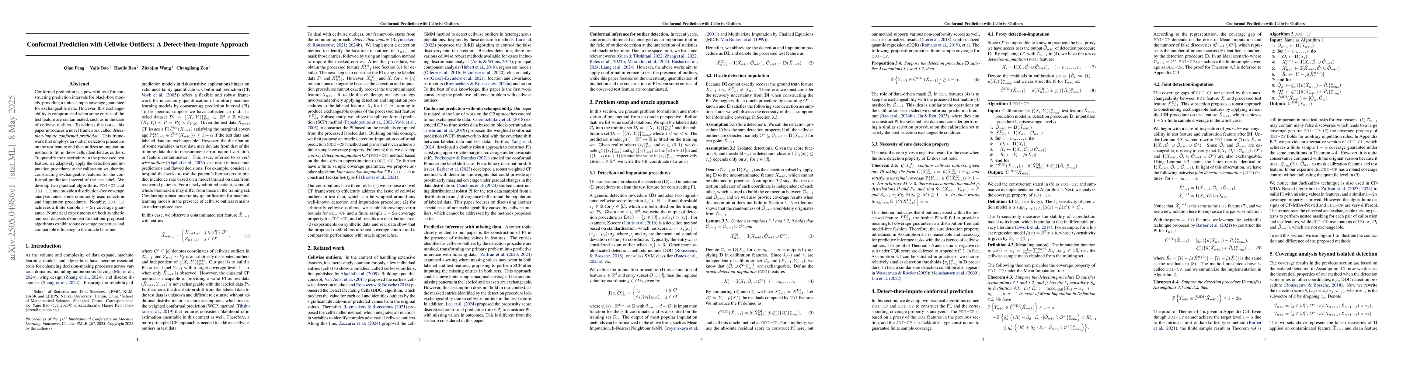 Thumbnail for Conformal Prediction with Cellwise Outliers: A Detect-then-Impute
  Approach