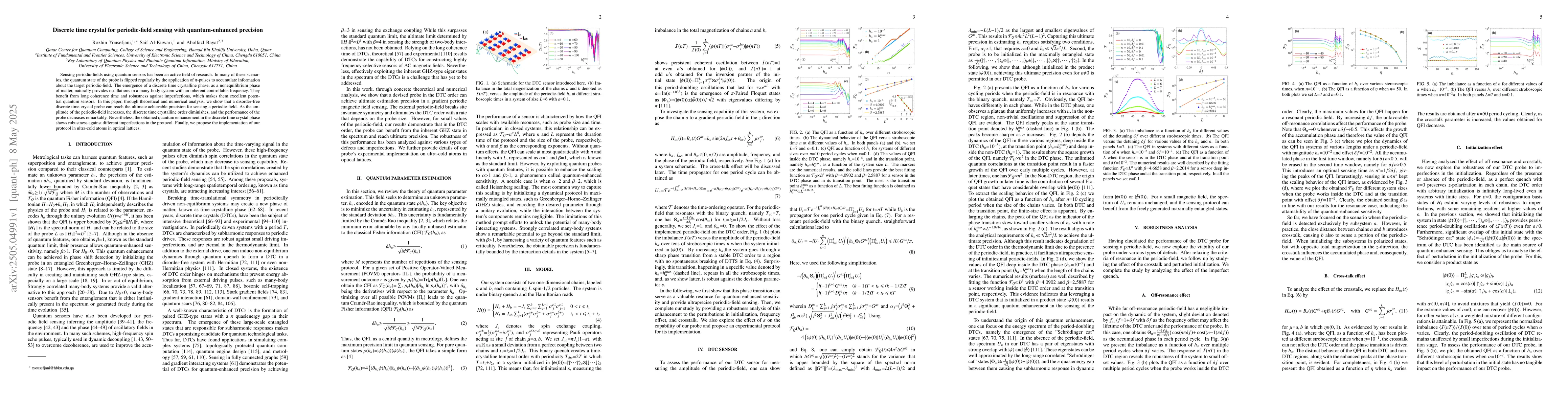 Thumbnail for Discrete time crystal for periodic-field sensing with quantum-enhanced
  precision