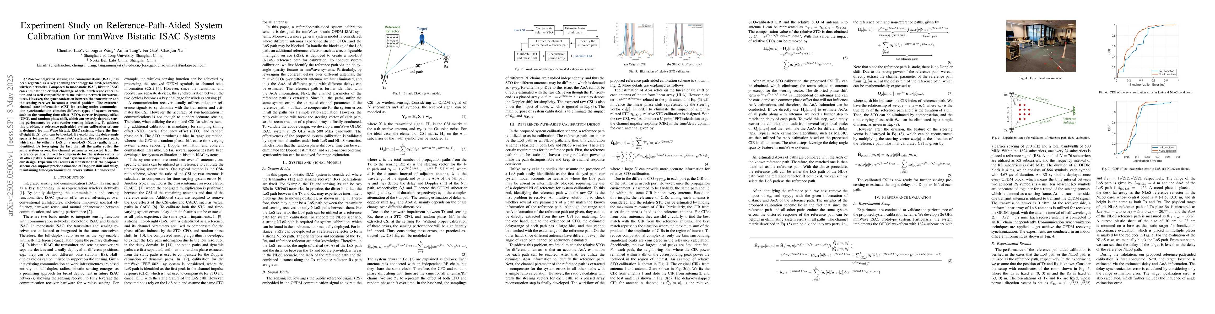Thumbnail for Experiment Study on Reference-Path-Aided System Calibration for mmWave
  Bistatic ISAC Systems