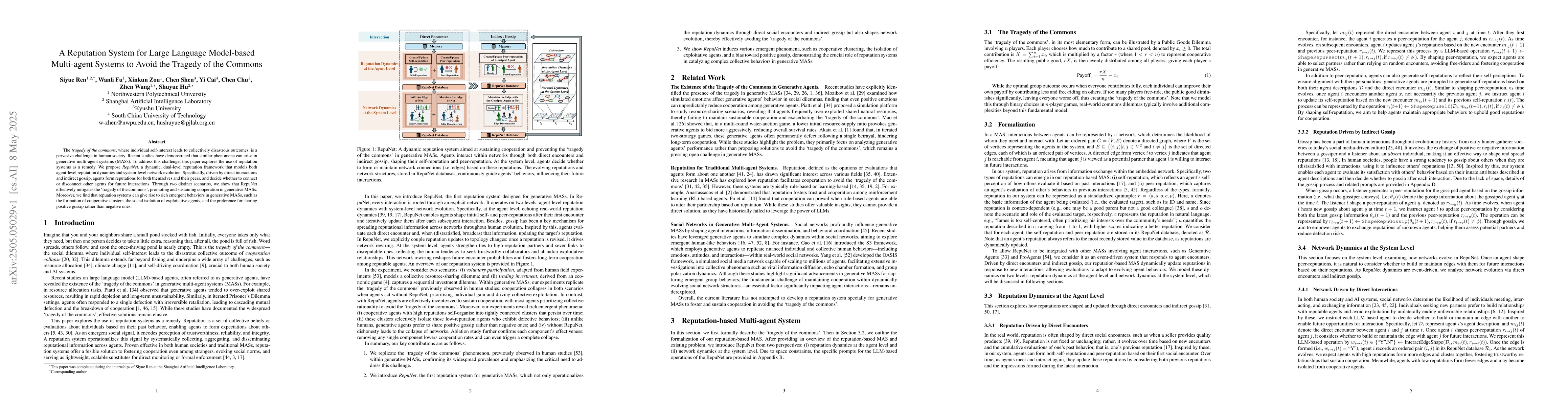 Thumbnail for A Reputation System for Large Language Model-based Multi-agent Systems
  to Avoid the Tragedy of the Commons