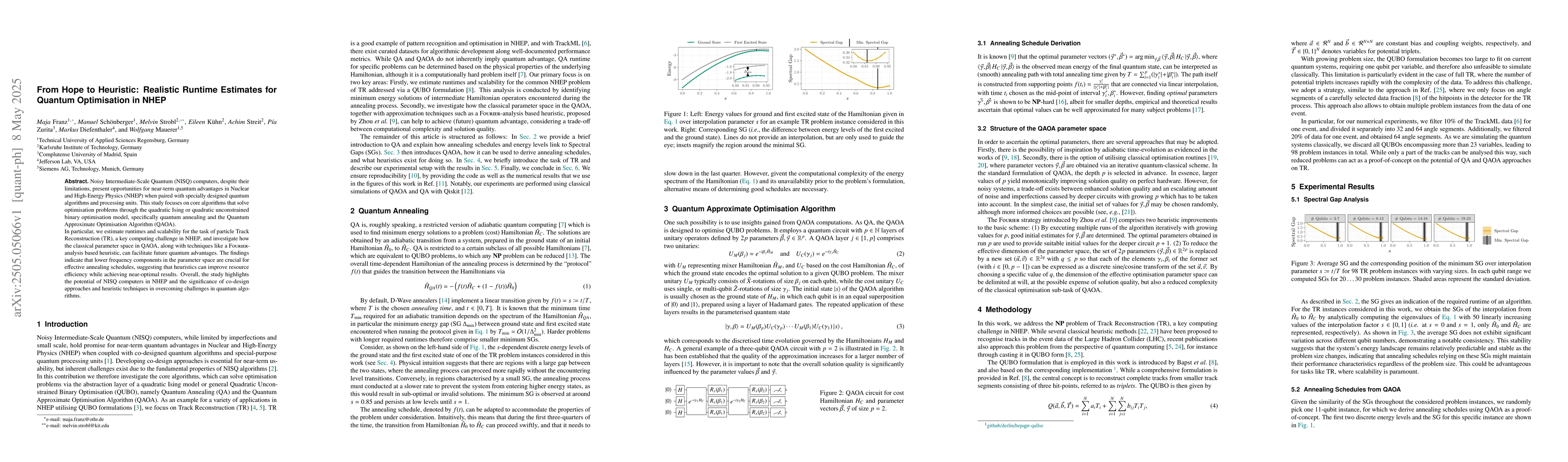 Thumbnail for From Hope to Heuristic: Realistic Runtime Estimates for Quantum
  Optimisation in NHEP