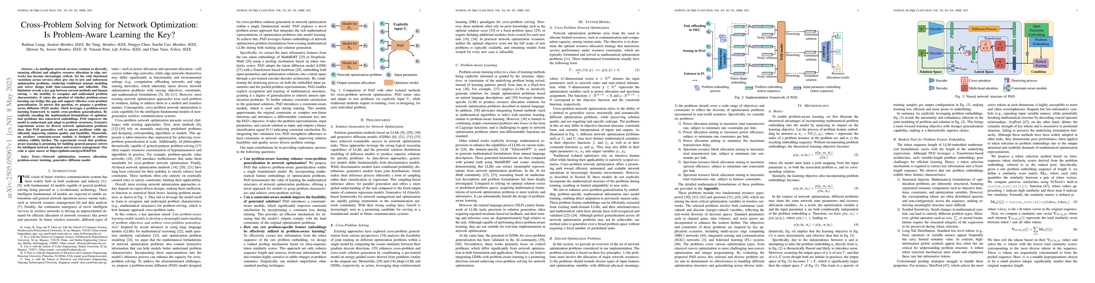 Thumbnail for Cross-Problem Solving for Network Optimization: Is Problem-Aware
  Learning the Key?