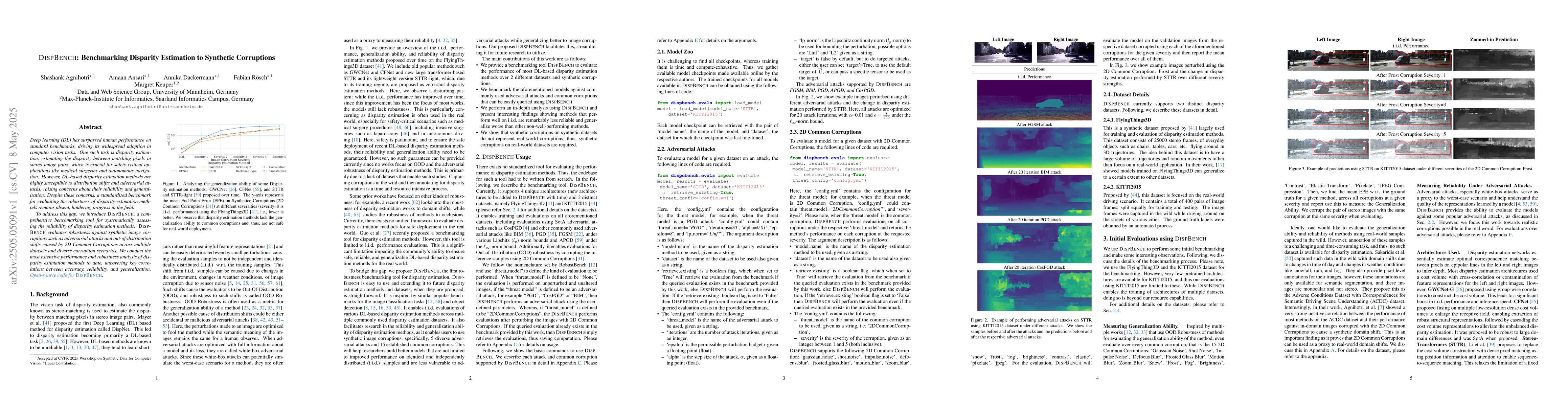 Thumbnail for DispBench: Benchmarking Disparity Estimation to Synthetic Corruptions