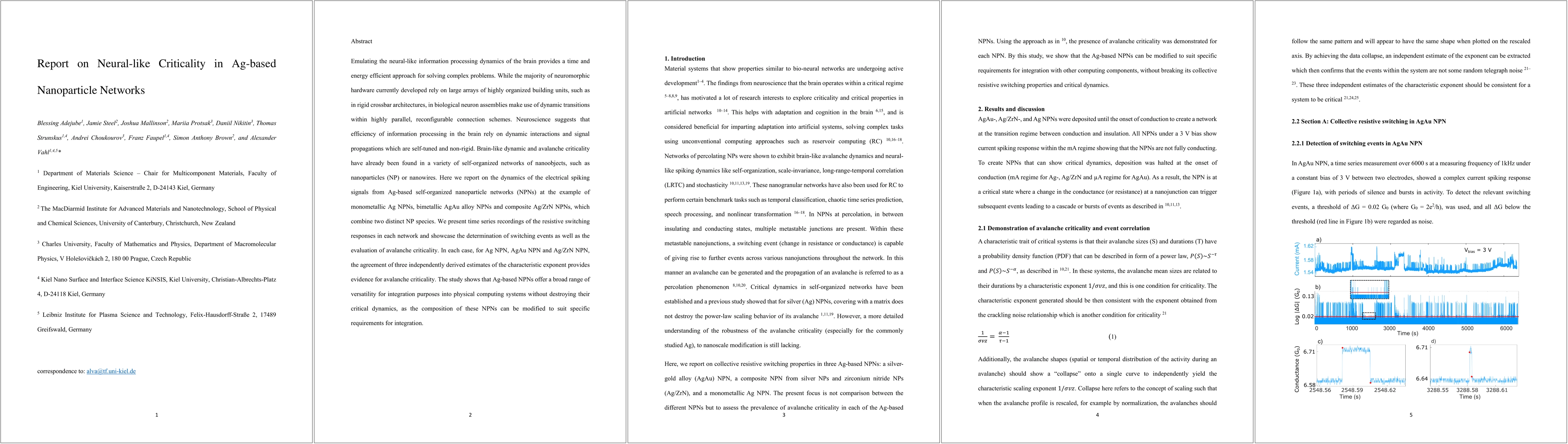 Thumbnail for Report on Neural-like Criticality in Ag-based Nanoparticle Networks