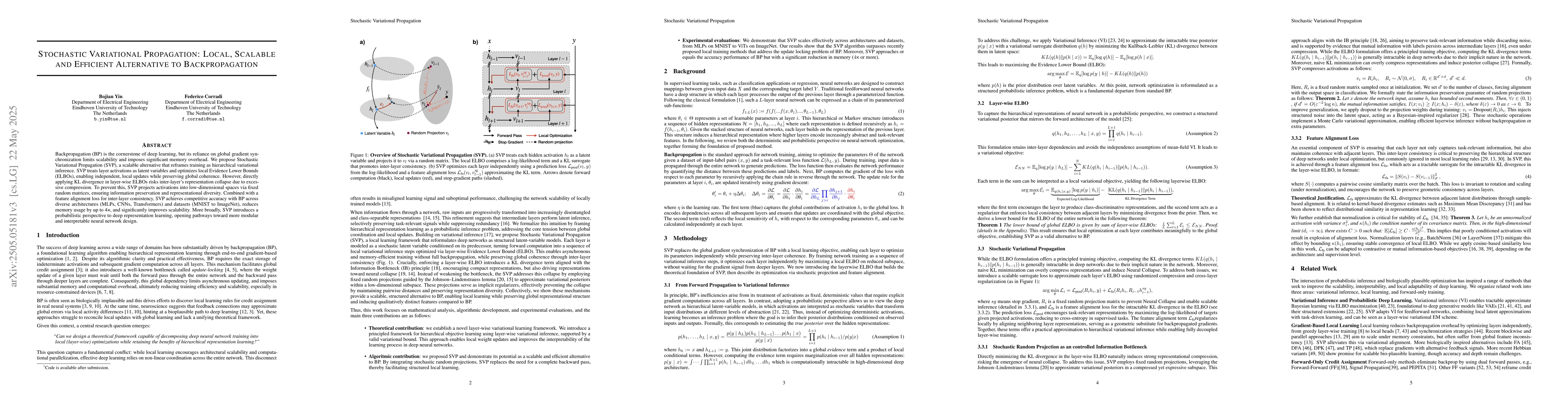 Thumbnail for Stochastic Variational Propagation: Local, Scalable and Efficient
  Alternative to Backpropagation