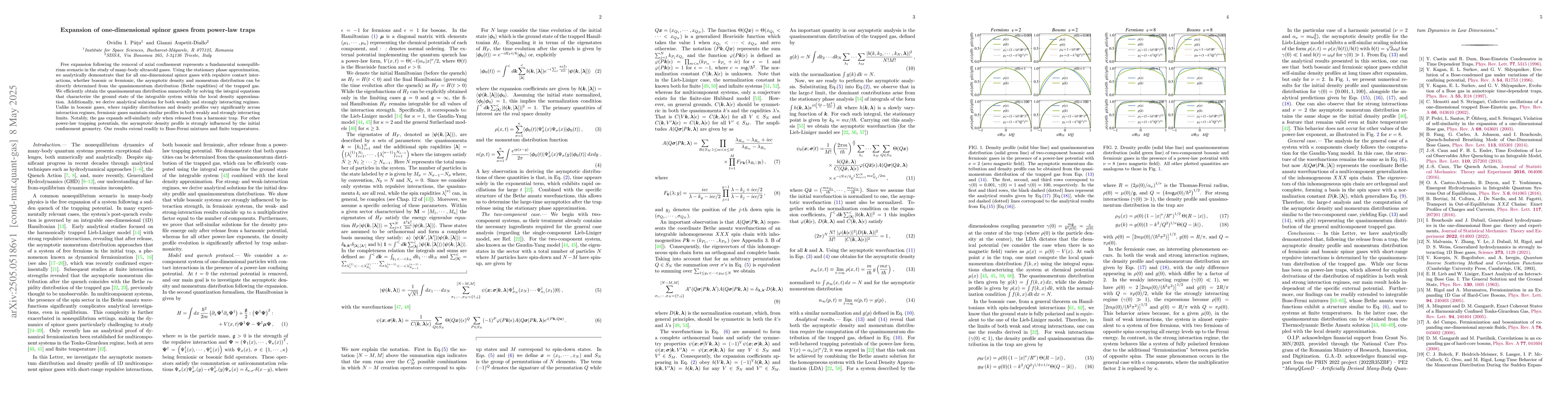 Thumbnail for Expansion of one-dimensional spinor gases from power-law traps