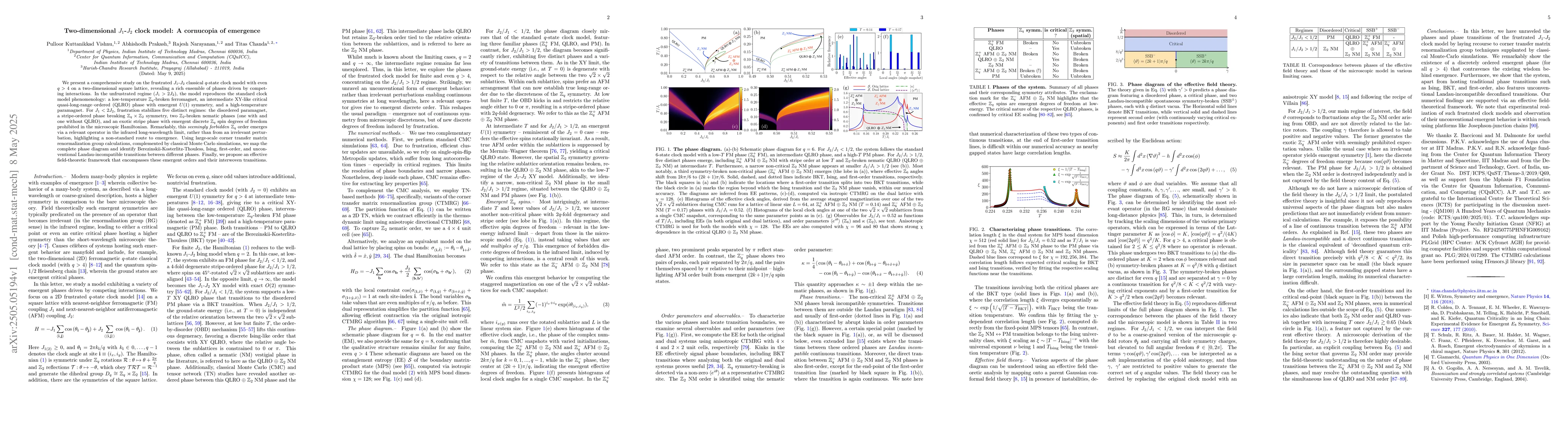 Thumbnail for Two-dimensional $J_1$-$J_2$ clock model: A cornucopia of emergence