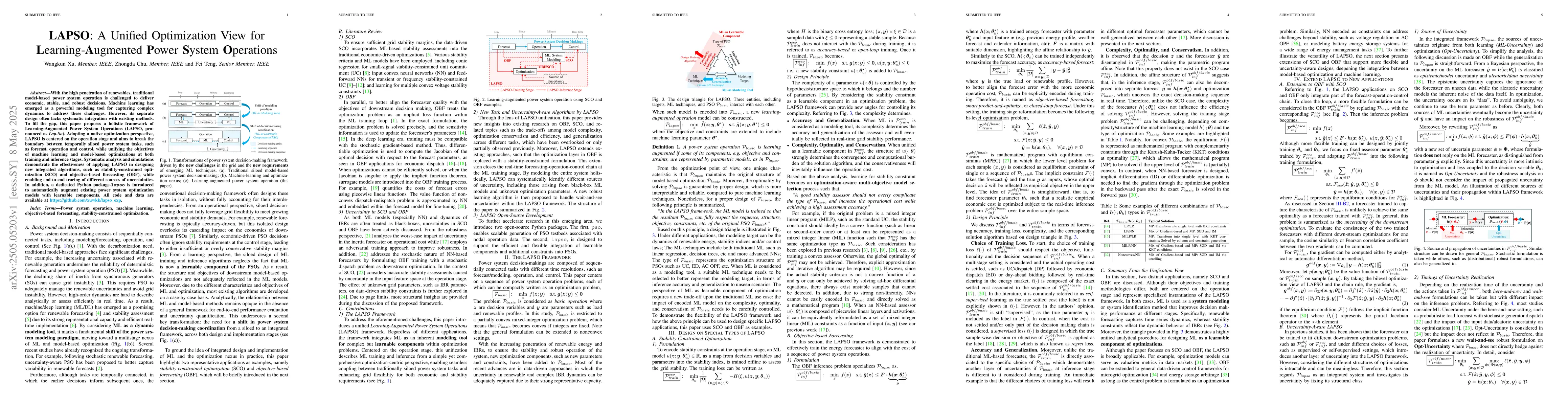 Thumbnail for LAPSO: A Unified Optimization View for Learning-Augmented Power System
  Operations