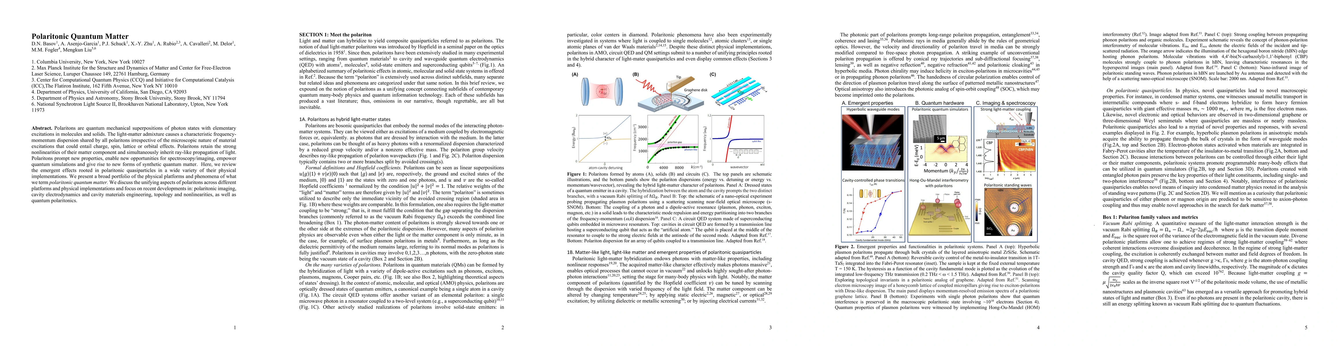 Thumbnail for Polaritonic Quantum Matter
