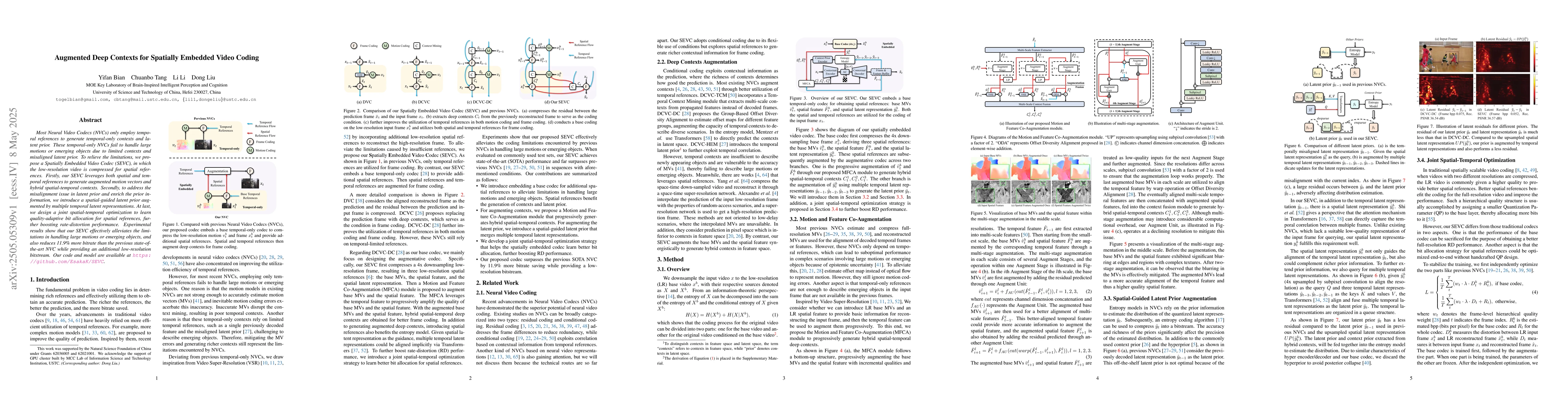 Thumbnail for Augmented Deep Contexts for Spatially Embedded Video Coding