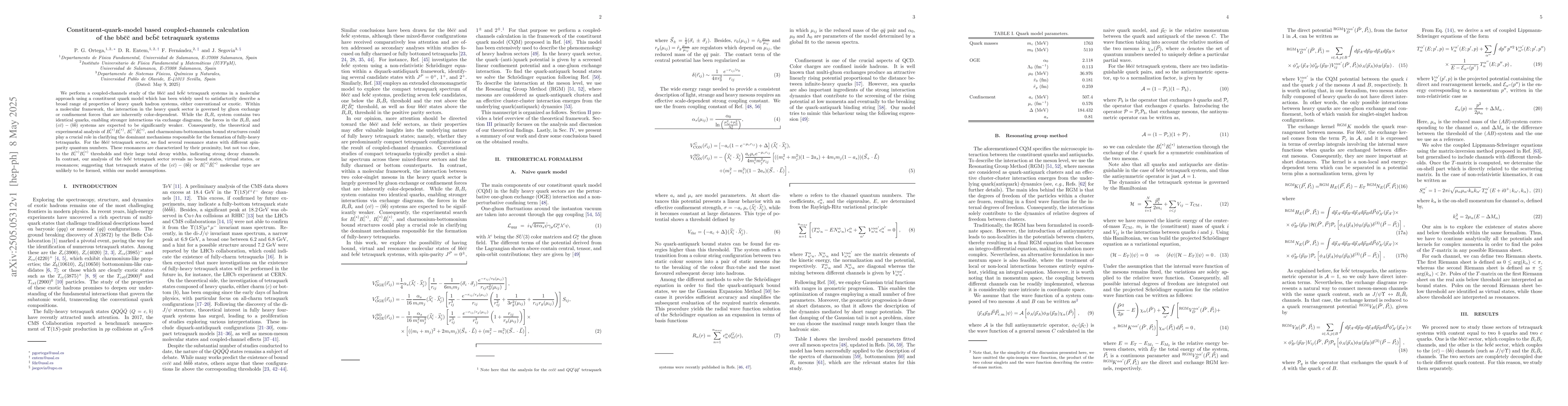 Thumbnail for Constituent-quark-model based coupled-channels calculation of the
  $\mathbf{bb\bar c\bar c}$ and $\mathbf{bc\bar b\bar c}$ tetraquark systems