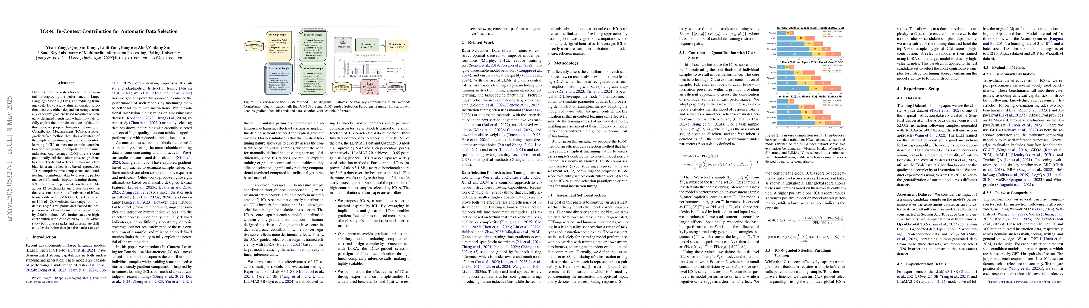 Thumbnail for ICon: In-Context Contribution for Automatic Data Selection