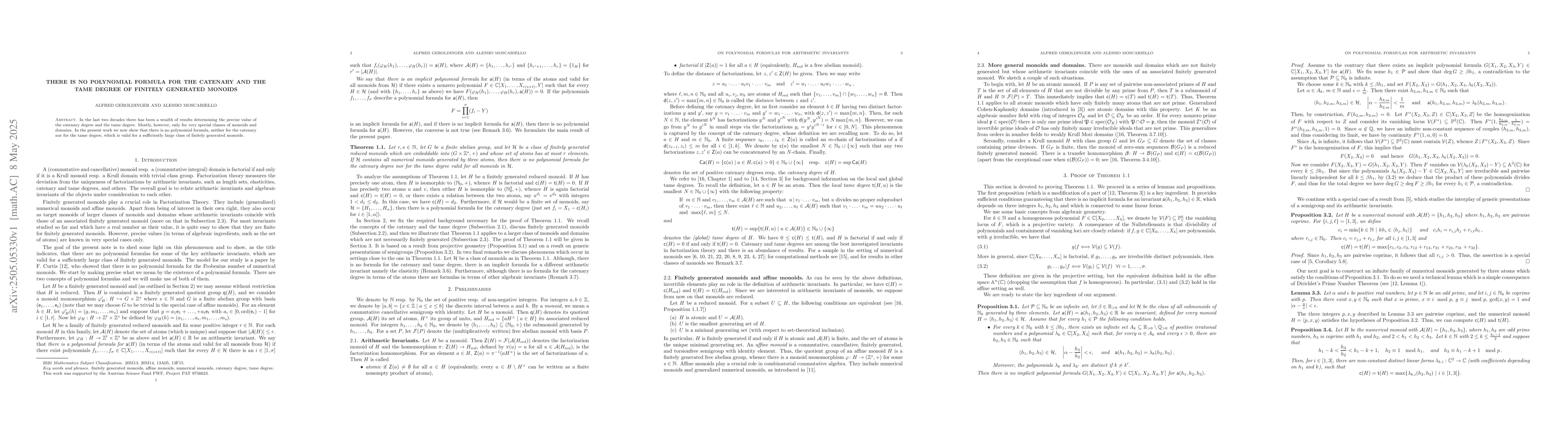 Thumbnail for There is no polynomial formula for the catenary and the tame degree of
  finitely generated monoids